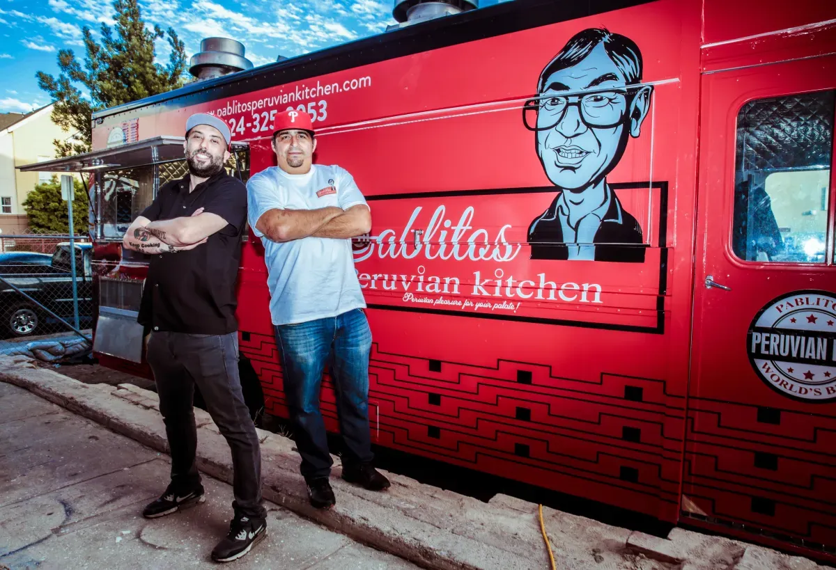 Danny Rodriguez and team in front of the Pablito's food truck